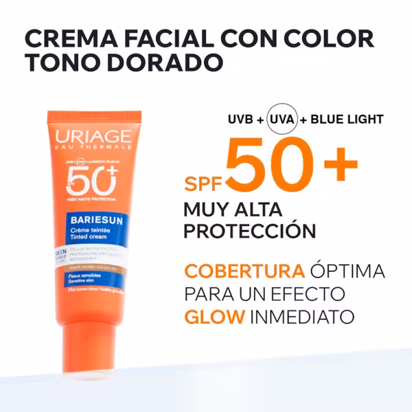 Protector Solar Uriage Bariesun Color Dorado SPF50+ Crema 50ml